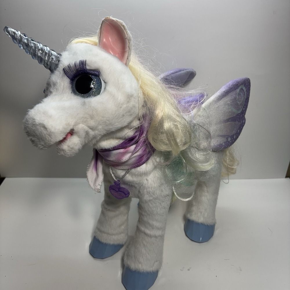 Fur Real Friends StarLily My Magical Unicorn Plush Interactive Pet Tested Works